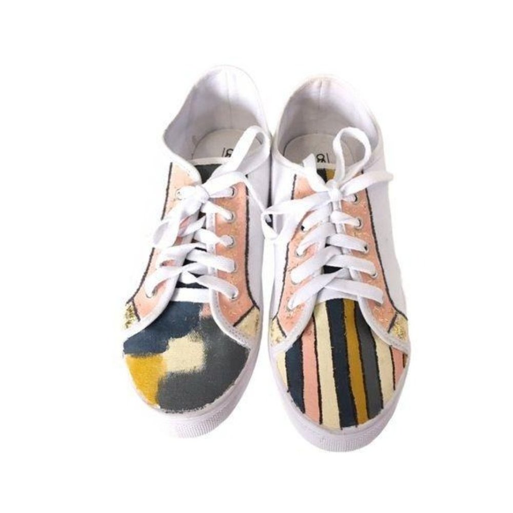 ASOS White Abstract Glitter Fashion Sneakers